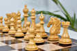 Hand carved knight detail on the Shera Series Staunton V2.0 Rosewood chess pieces