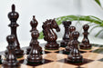 Shera Series Staunton V2.0 Rosewood chess pieces, weighted with green felt bases