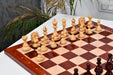 Hand carved knight detail on the Shera Series Staunton V2.0 Bud Rosewood chess pieces