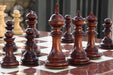 Sikh Empire bud rosewood edition chess pieces hand carved by Amritsar artisans