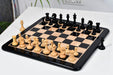 Knight carving detail on the Sinquefield Cup 2017 chess pieces in genuine ebony and boxwood