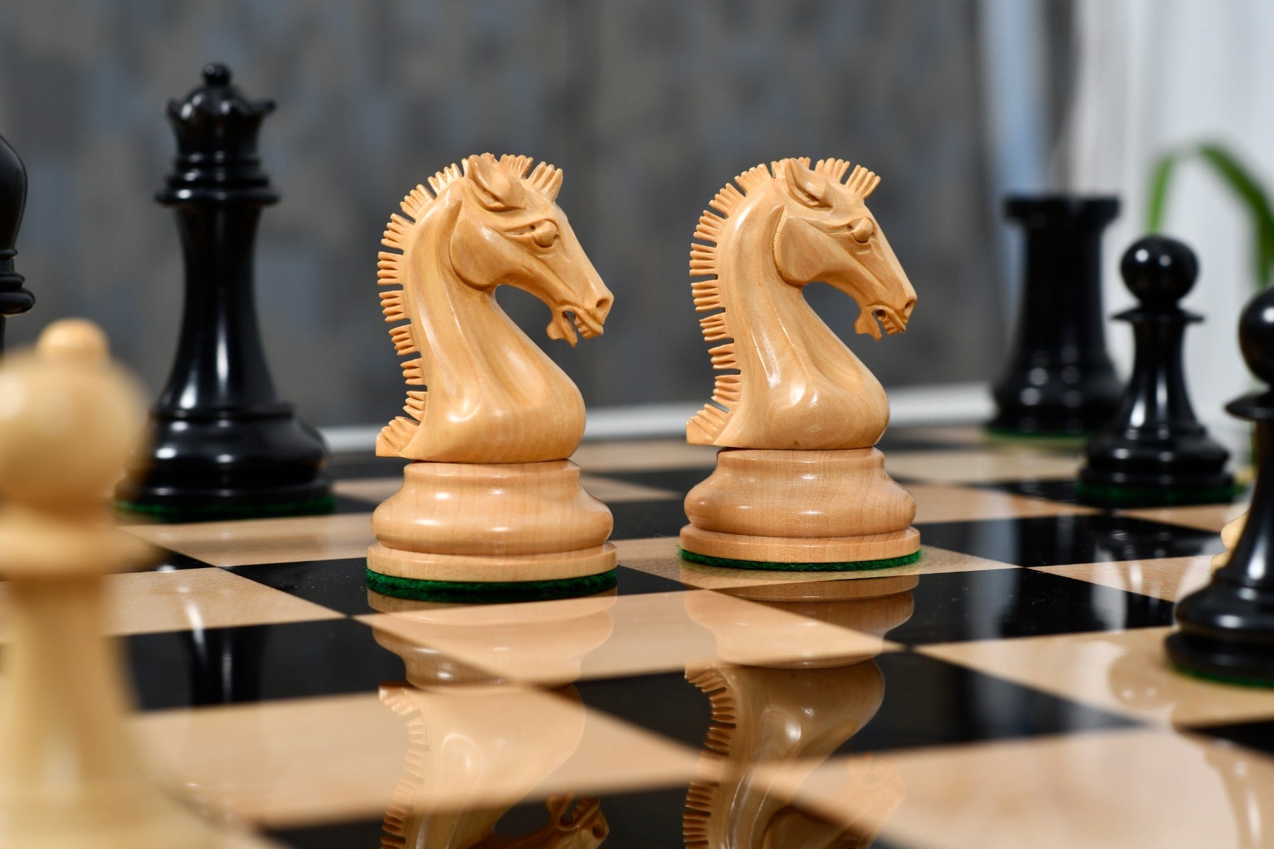 Full 34 piece Sinquefield Cup 2017 chess set in genuine ebony and boxwood, Sterling Chess Australia