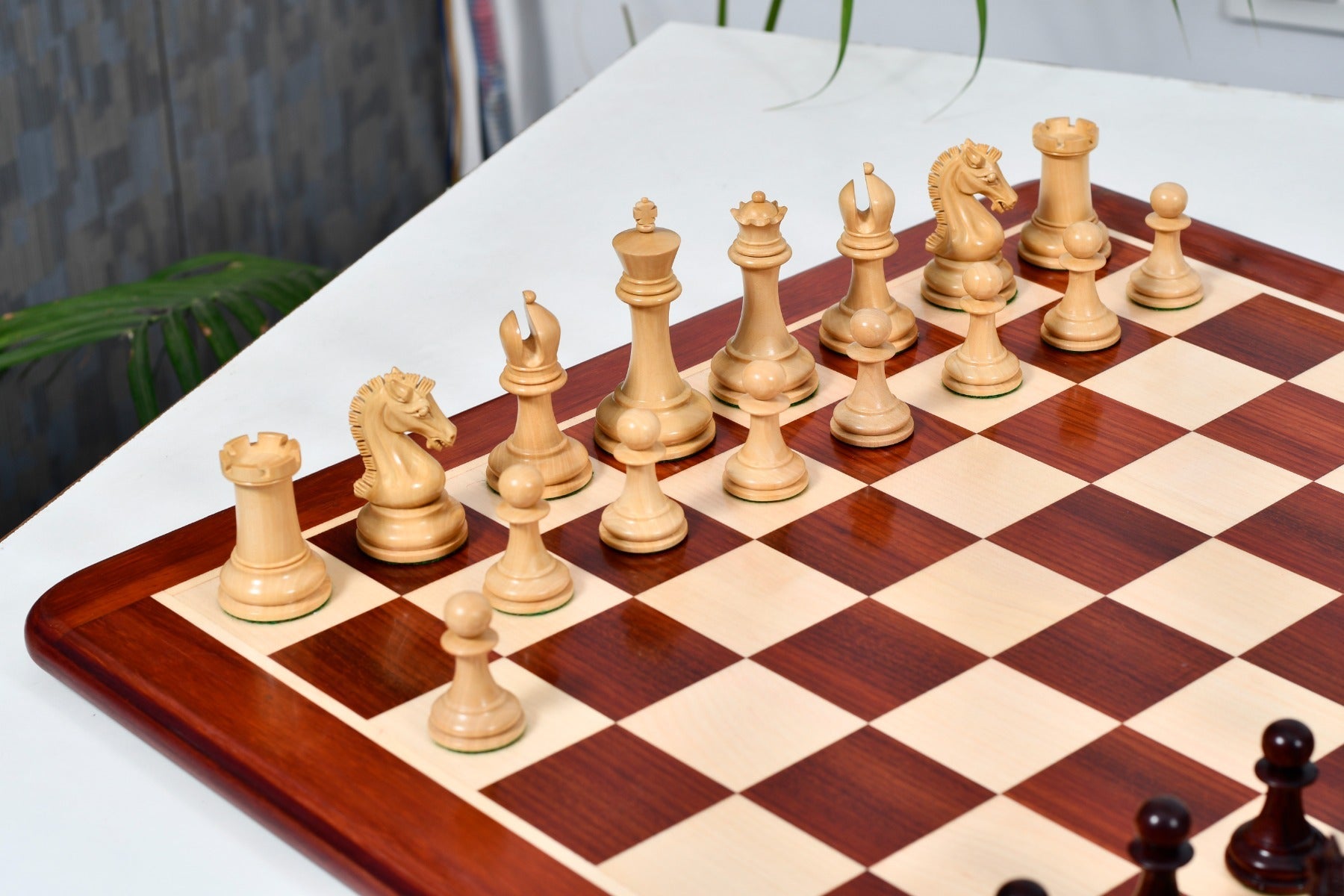 Full 34 piece Sinquefield Cup 2017 chess set in bud rosewood and boxwood, Sterling Chess Australia