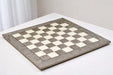 Grey ash burl and white erable chess board, 55cm with 55mm squares