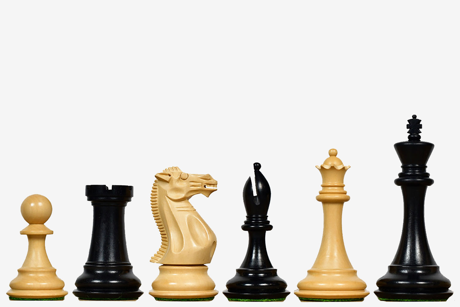 Sterling Chess Dominator Staunton chess pieces in genuine ebony and boxwood, 103mm king