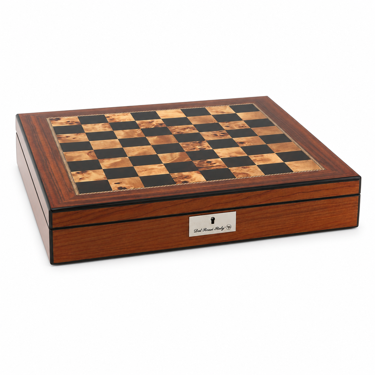 Dal Rossi 50cm chess board with storage compartments, three-quarter view