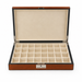Dal Rossi chess box with the lid open showing the storage compartments for chess pieces