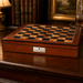 Dal Rossi 50cm chess board with storage displayed in a study