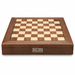 Dal Rossi walnut inlaid chess box with a walnut frame and fine dark border line