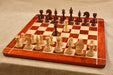 Sterling Chess Ferocious Elite Series chess set in bud rosewood and boxwood, 111mm king