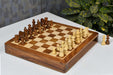 Knight profile on the 12 Inch Magnetic Travel chess set in sheesham and boxwood