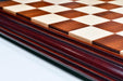 Bud rosewood and maple luxury chess board, edge view