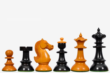 Old Vienna V2.0 chess set, ebonised and antiqued boxwood, hand carved in India