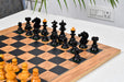 Knight carving detail on the Old Vienna V2.0 chess set in ebonised and antiqued boxwood