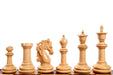 Bud rosewood chess pieces with a 113mm king and weighted felted bases