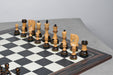 Full 1959 Russian Zagreb chess set with its 55cm poplar and white erable board, Sterling Chess Australia
