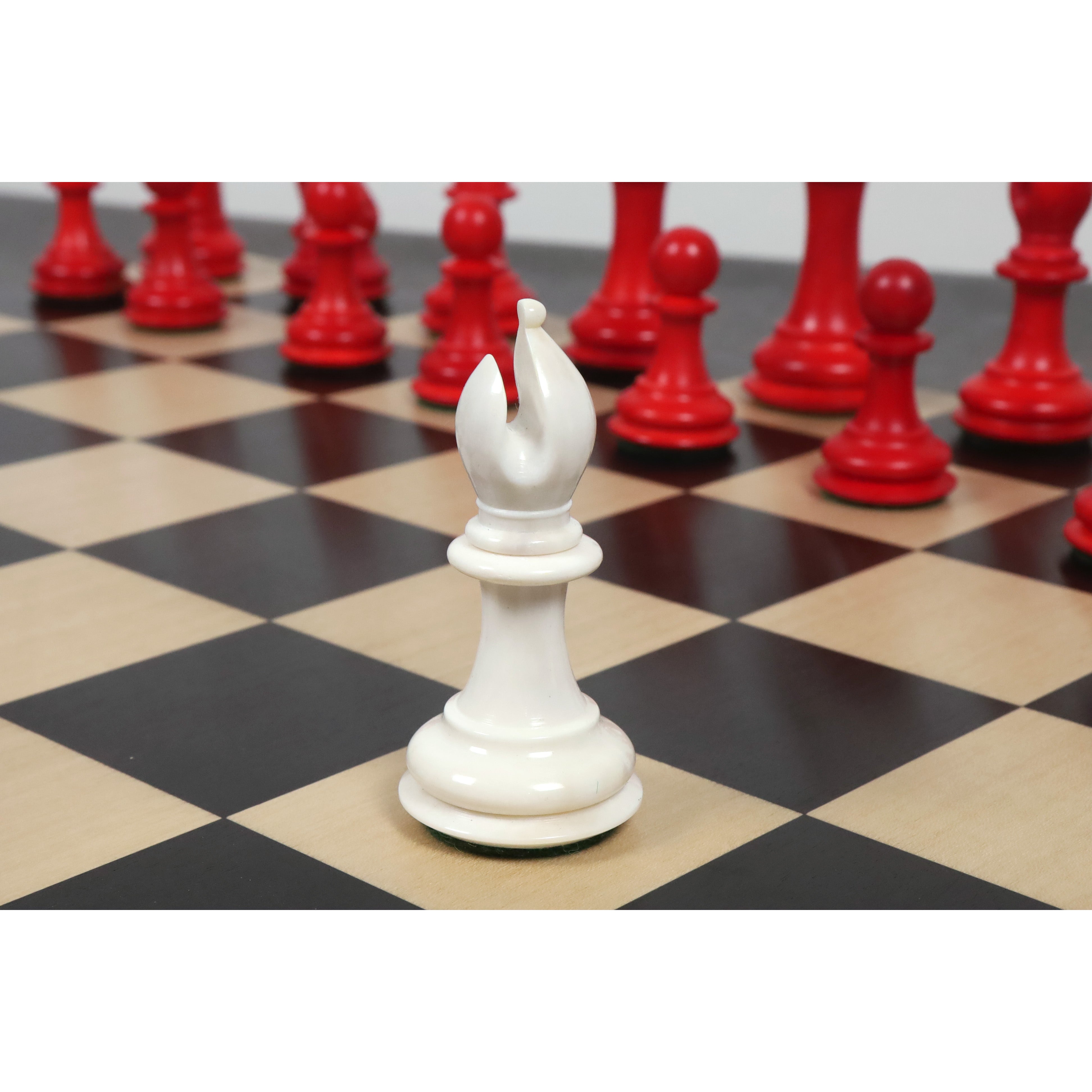 1849 Jaques Cook Camel Bone 90mm Chess Pieces