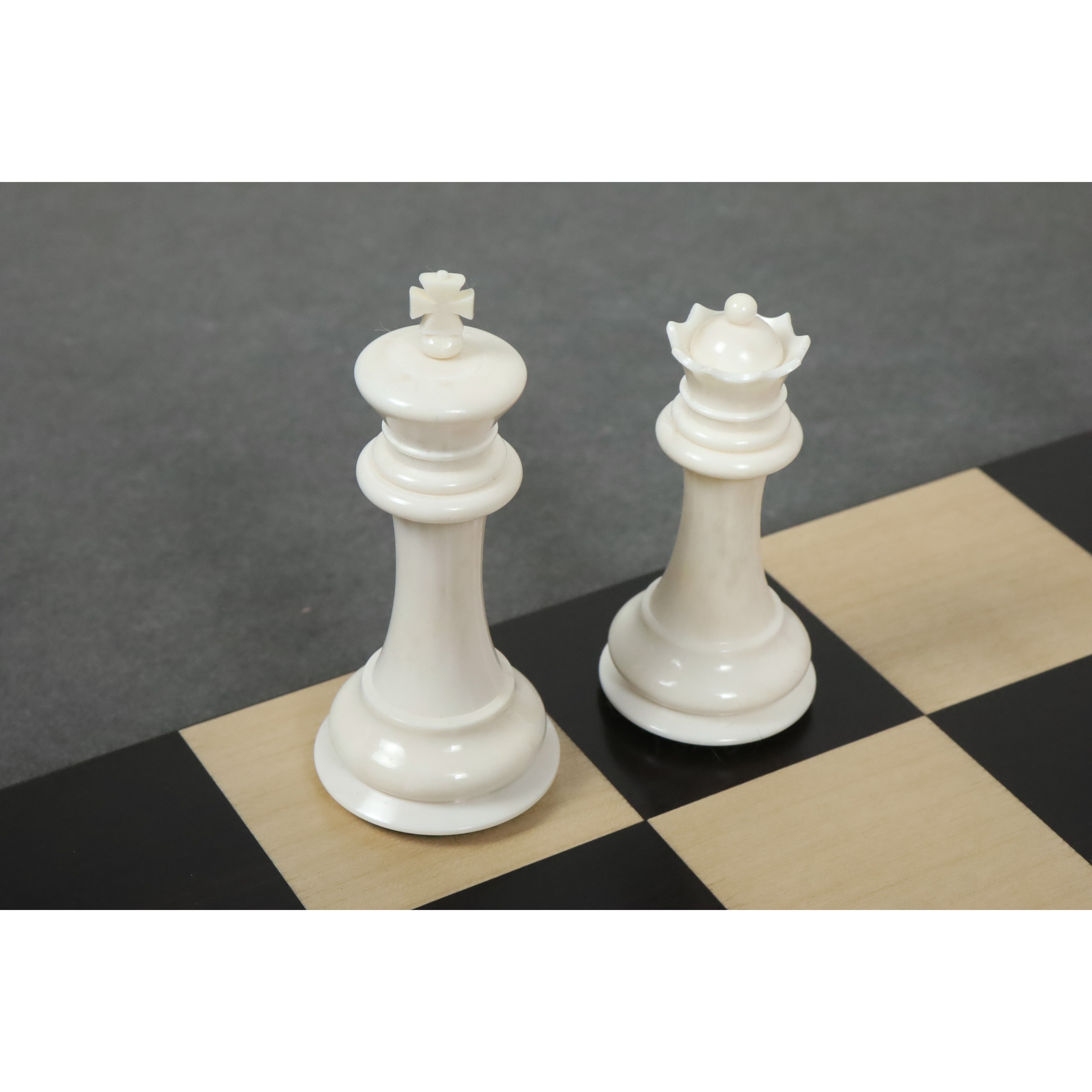 1849 Jaques Cook Camel Bone 90mm Chess Pieces