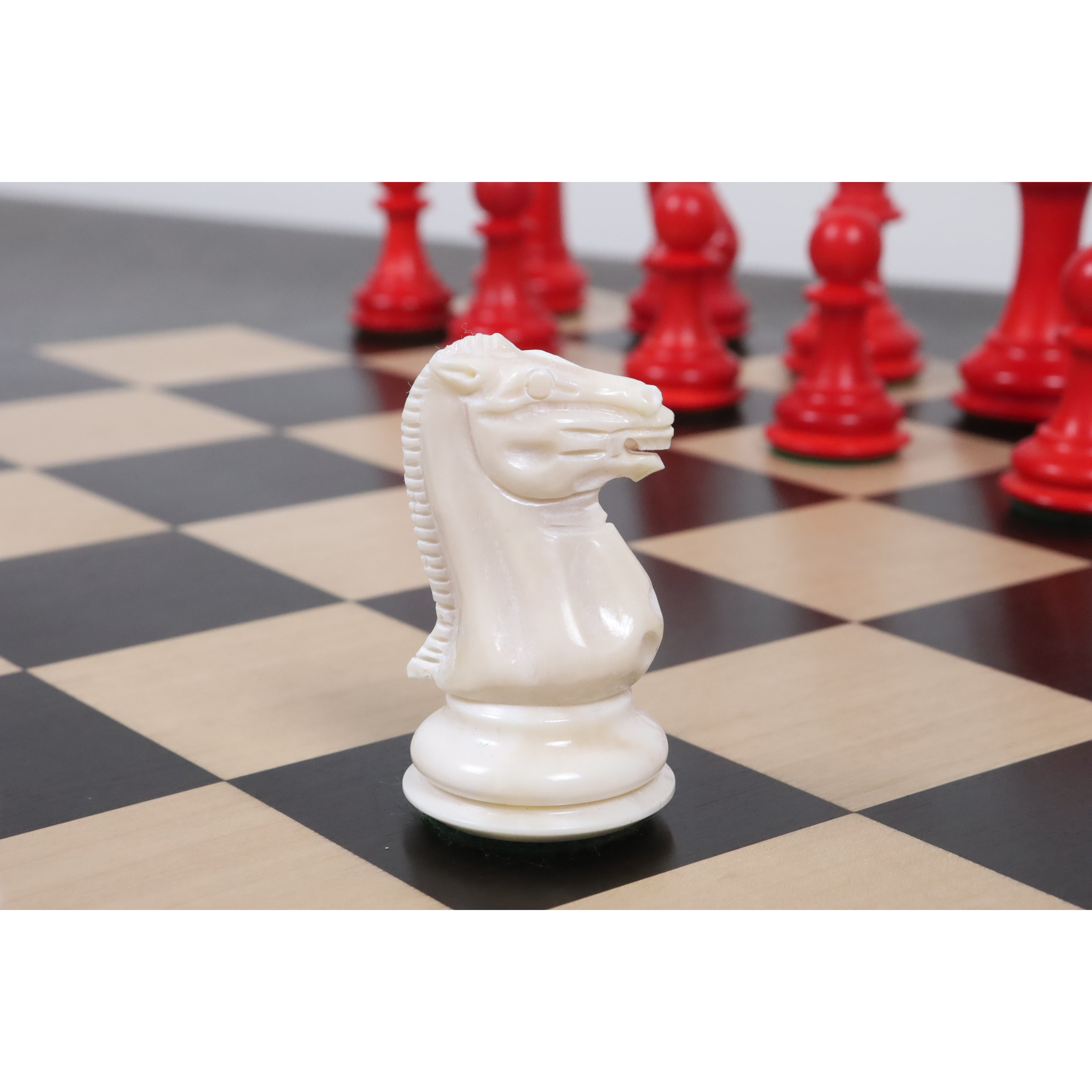 1849 Jaques Cook Camel Bone 90mm Chess Pieces
