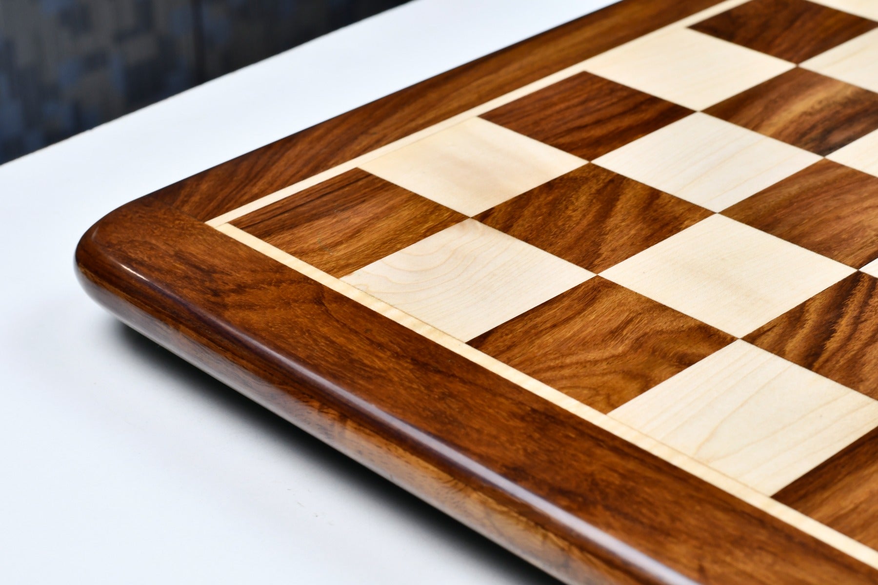 Indian sheesham and maple 19 inch chess board, Australia