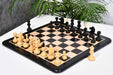 Knight carving detail on the Reproduced Hungarian chess pieces in ebonised and natural boxwood